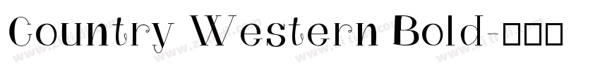 Country Western Bold字体转换